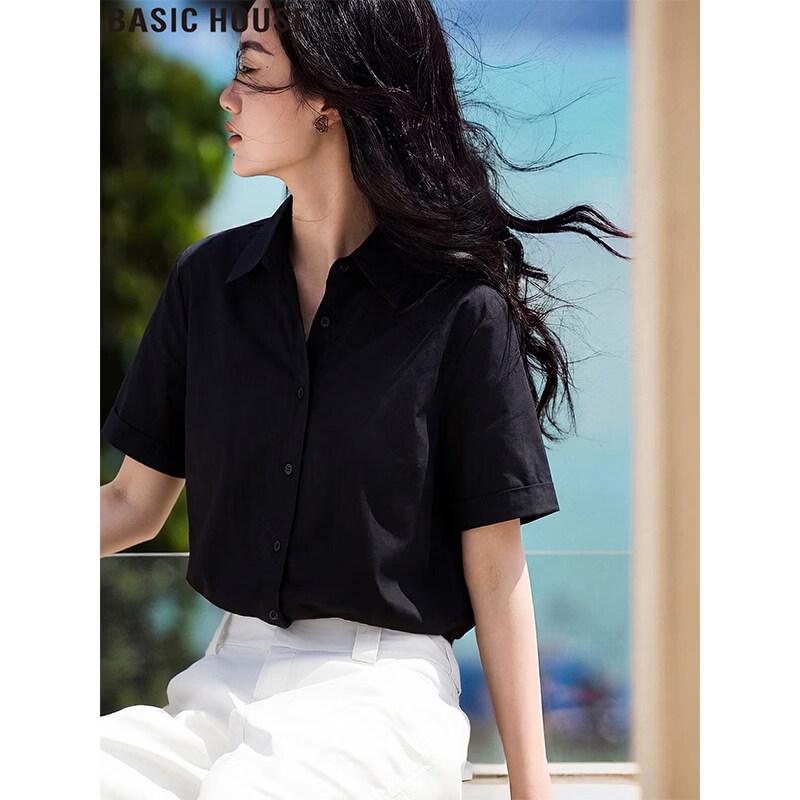 Basic House Women s Loose Fit Short Sleeve Shirt XL