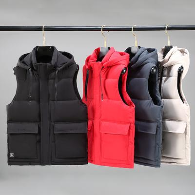 Waistcoat Men's Autumn and Winter Trend Outside the Wear Loose Thickened Down Cotton Large Size Waistcoat Waistcoat Man