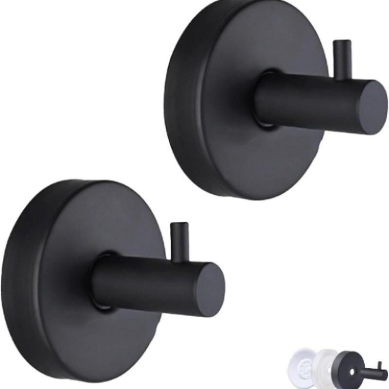 

2 шт. Крючки-присоски из нержавеющей стали, крючки для полотенец для кухни и ванной комнаты, настенные вакуумные присоски для подвешивания одежды чёрный