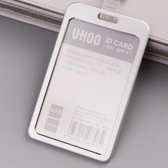 Youhe 6044 Metal ID Badge Holder with Lanyard - Aluminum Alloy, Large Exhibition Pass & Employee Card Holder