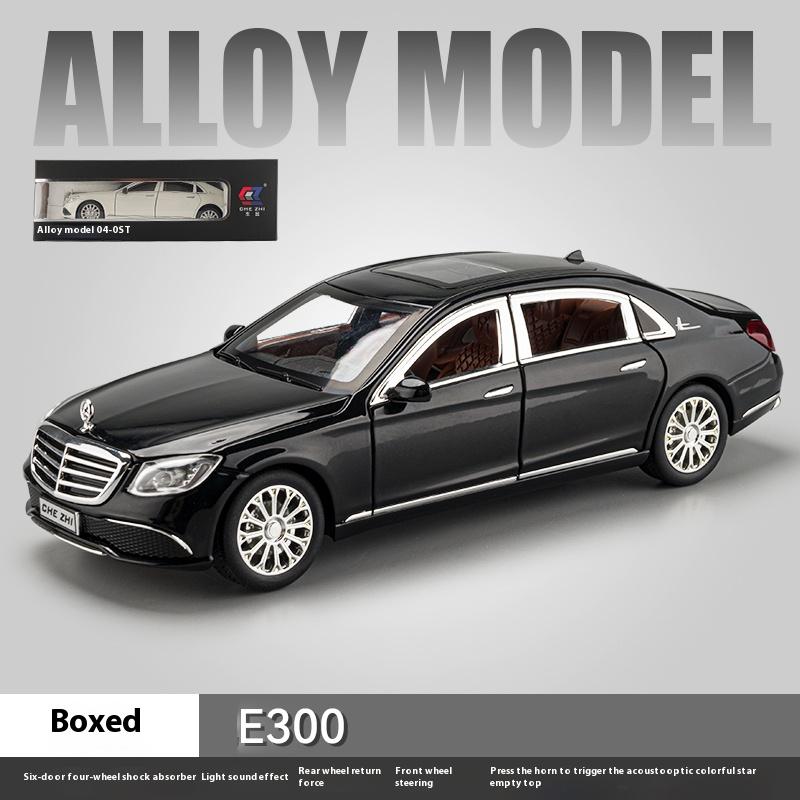 1/24 Scale BENZ E300 Alloy Car Mold Ornament Metal Die Cast Sedan Car Model Boy Gift Sound and Light Children Simulated Toy Car