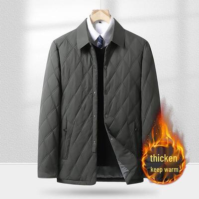 Herren Verdickte Warme Business Casual Daunenjacke - Herbst/Winter Windjacke mit Revers