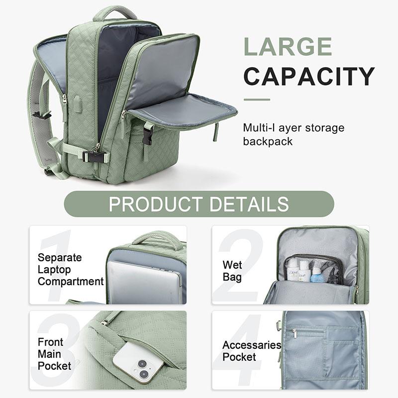 Anti-Theft Travel Laptop Backpack for Men and Women Business Flight Approved Carry-on Waterproof Daypack