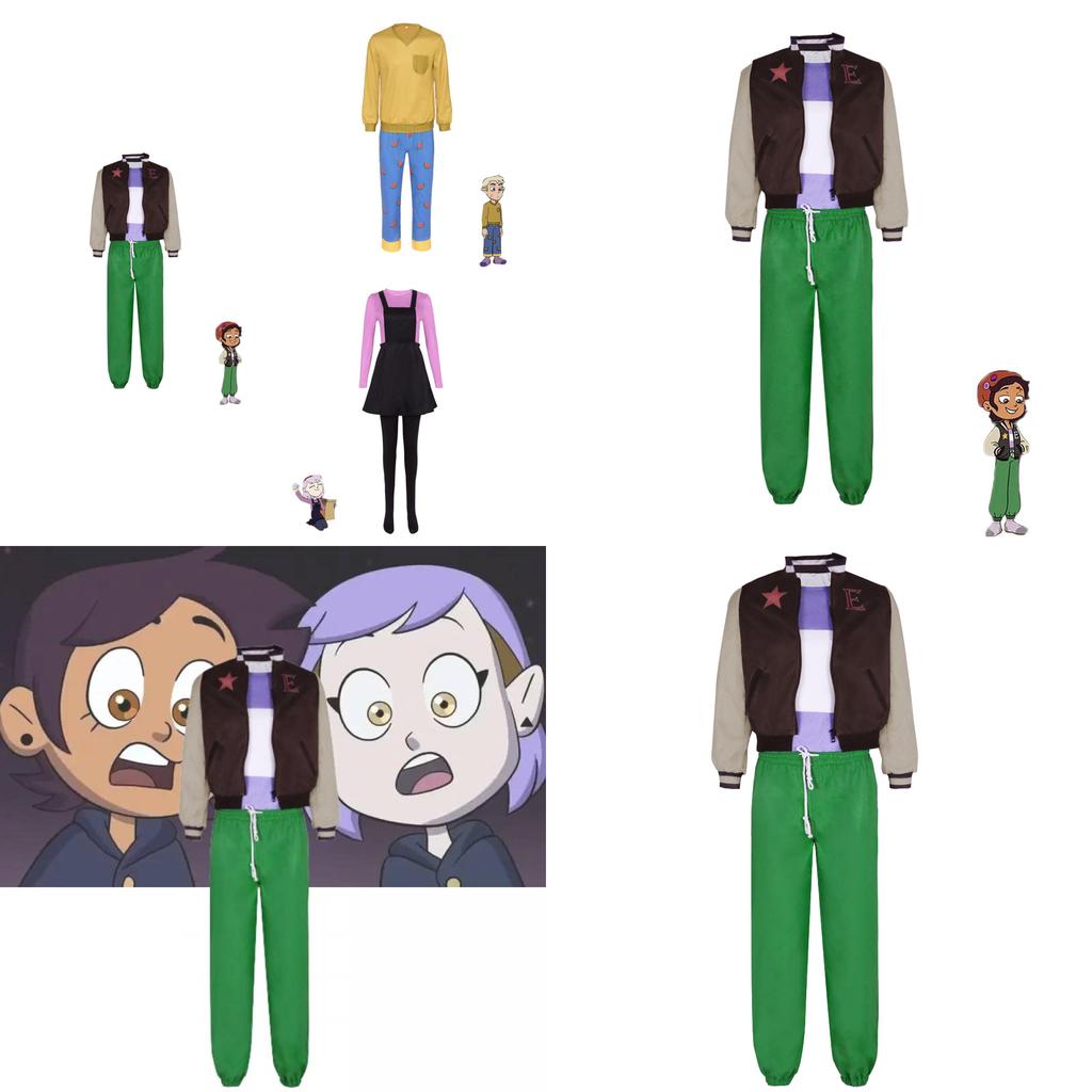 The Owl House Cos Space Cotton Ruth Green Pants Hunter Cosplay Costume