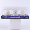 Set of 3 Halloween Themed Candle Ornaments Funny Black Cats Skull Pumpkin Witches Shape Candle for Home and Party Decors