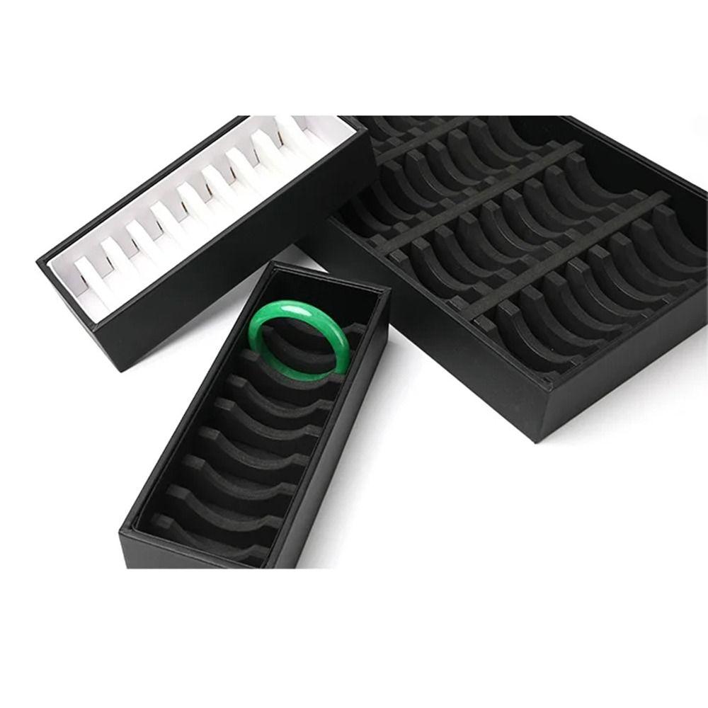 Rectangle Shape Jewelry Organizer 10/40 Slots Bracelet Display Plate Bangle Holder Tabletop