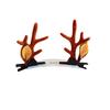 1 Pair Kids Reindeer Antler Hair Clips Soft Plush Christmas Hairpin for Baby Girl Toddler Cute Photo Prop Party Hair Accessory