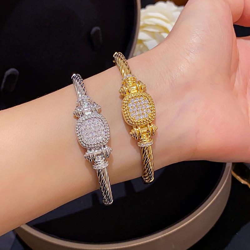 Europese en Amerikaanse Ovalen Patroon Gesp Armband, Modieuze en Verfijnde Armband, Licht Luxe En