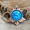 Mondstadt Water Element Eye of God Keychain Anime School Cultural Key Photo Souvenir [Sizuuenn] - Glow-in-the-Dark - Cosplay, Goods, Festival,