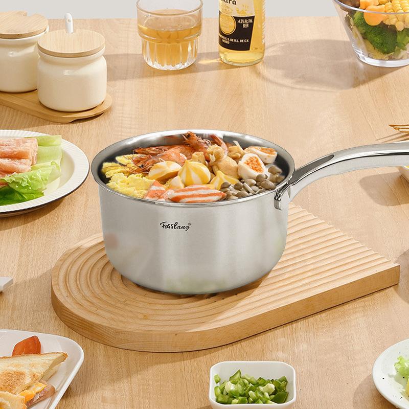 Stainless Steel Saucepan With Lid Multipurpose Sauce Pot For Cooking Milk Pot Boiling Gravies, Pasta, Noodles 1QT Easy to Clean