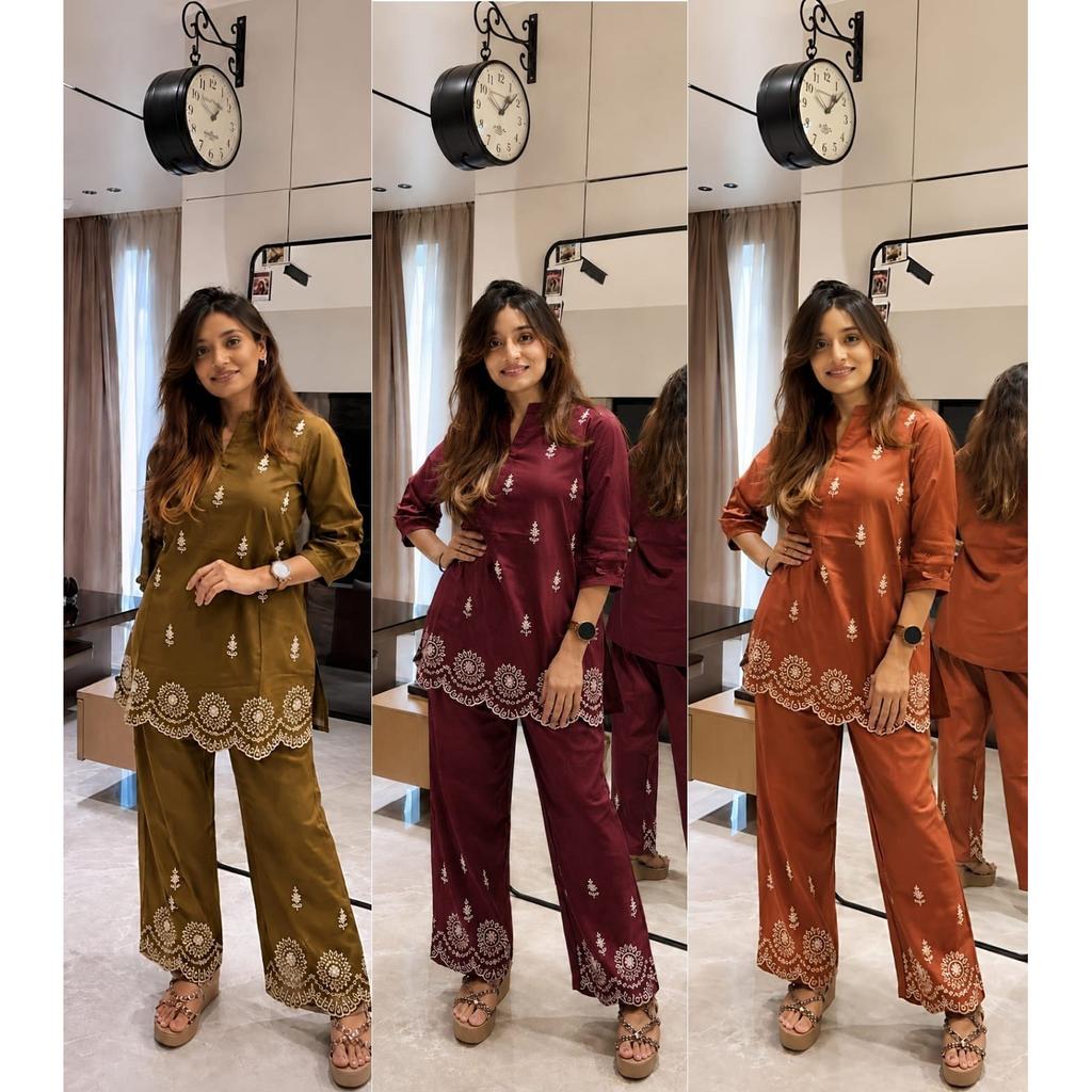 Indian Party Wear Ethnic Kurti Pant Cord Set Women's Designer Kurta Set Dress