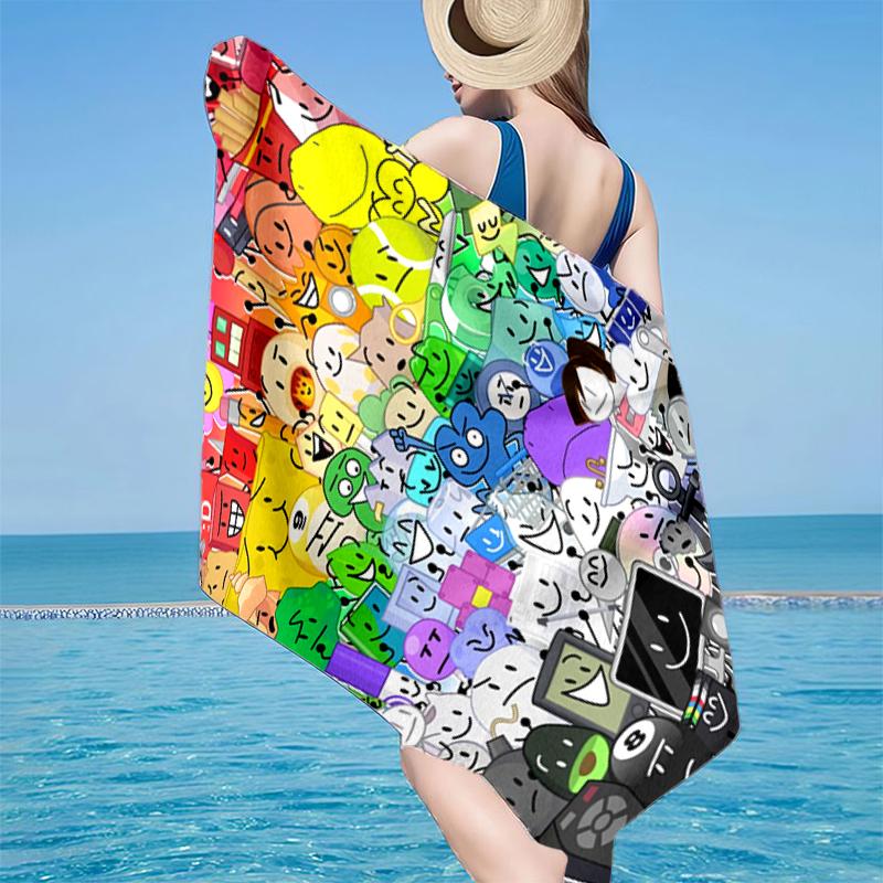 Colorful Dream Island Collage Beach Towel, Super Soft Microfiber, Gift for Her/Him, Birthday, for Pool, Beach, Travel, Home Decor Fan gifts