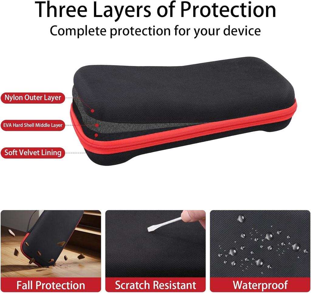 Geantă de depozitare de mare capacitate pentru Switch 2 Game Articol mic Ușor de depozitat Husă pentru Switch Negru co2CREA (Doar caz) (2025) Controlere, Rezistente la șocuri,