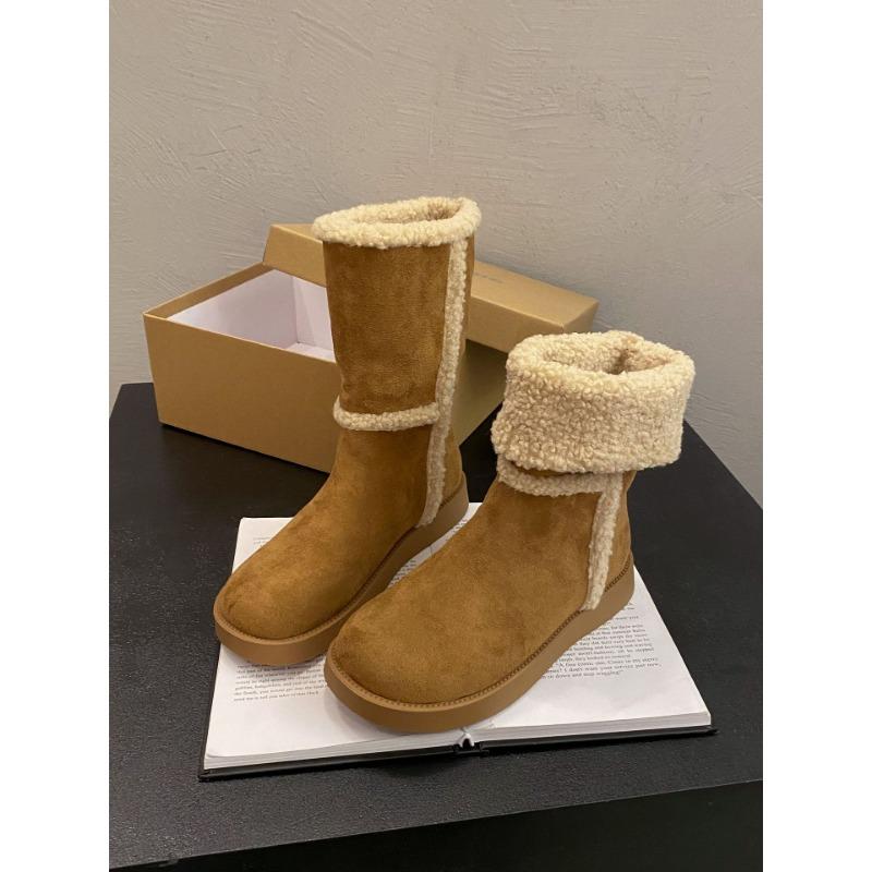 Dámské velkokapacitní zimní teplé sněhule s měkkou podrážkou na dva způsoby nošení, polstrované kotníkové boty s podšívkou, protiskluzové turistické sportovní bavlněné boty