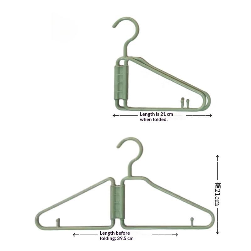 

M-5Pcs Multifun Cloth Hanger Foldable Portable Travel Saving Space Ultra-Light Clothes Hangers For Home Business Trip Vacation зелений