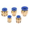 1Pc Pneumatic Air Connector Fitting Pc 4/6/8/10/12/14/16Mm Thread 1/4" 1/8" 3/8" 1/2" 3/4"Hose Fittings Pipe Quick Connectors