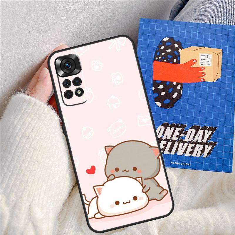 Cute Kawaii Cat Funda For Xiaomi Redmi 14C 10C 12C 13C Redmi Note 14 Pro 9 10 11 12 10S 11S 12S 13 Pro Case