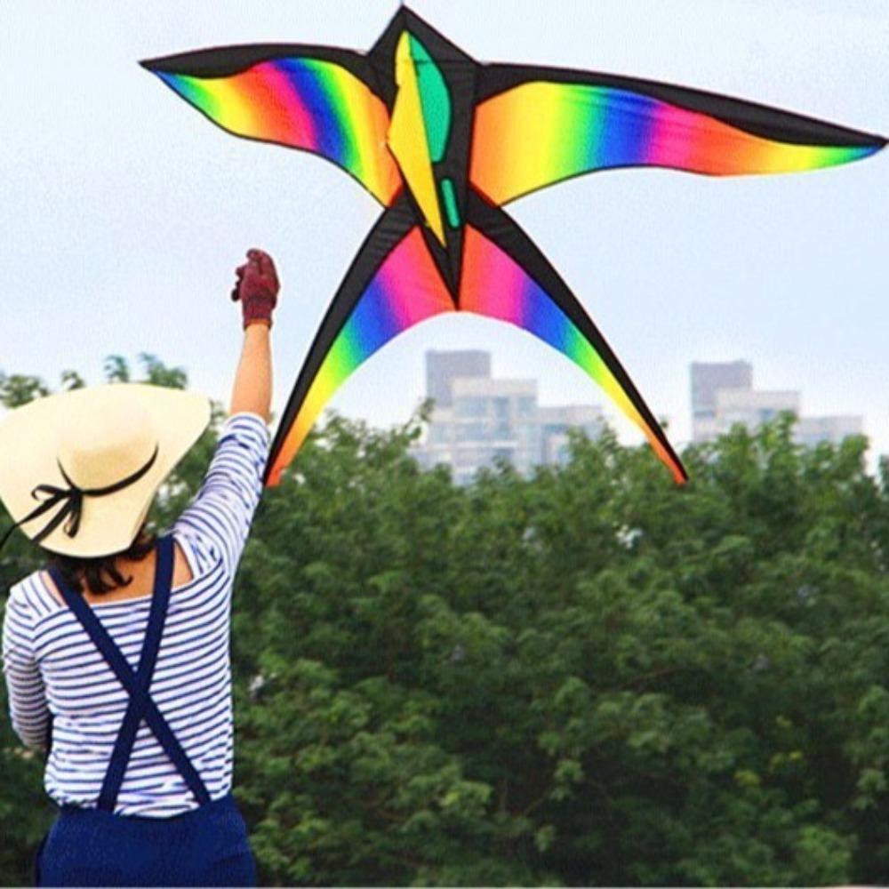 

1.7m Rainbow Swallow Kite Good Flying Children Kites New Outdoor Flying Toy Garden