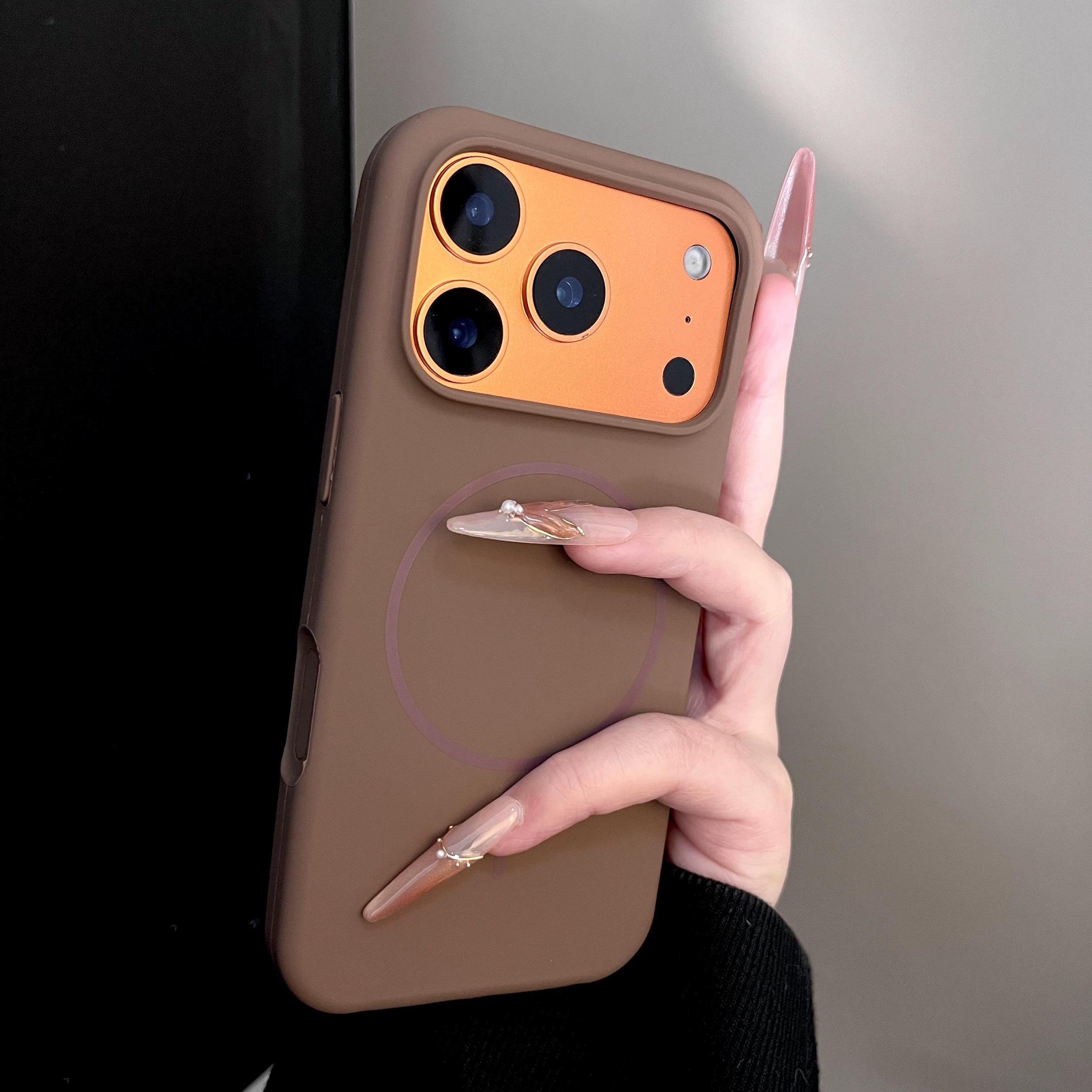 

Original Magnetic Wireless Charging Solid Color Silicone Case For iPhone Air 17 16 15 14 13 12 11 Pro Max Plus For Magsafe Cover iPhone 15