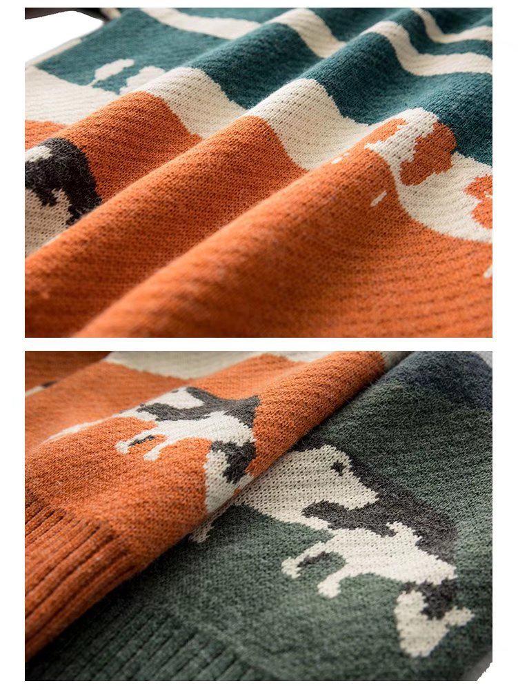 Unisex Retro Knitted Sweater - 2022 Autumn/Winter Collection by American Fashion Brand