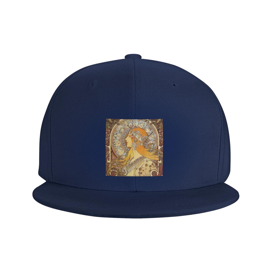 Alphonse Mucha Zodiac Art Nouveau Women Baseball Caps Snapback Fashion Baseball Hats Breathable Casual Casquette Outdoor Unisex