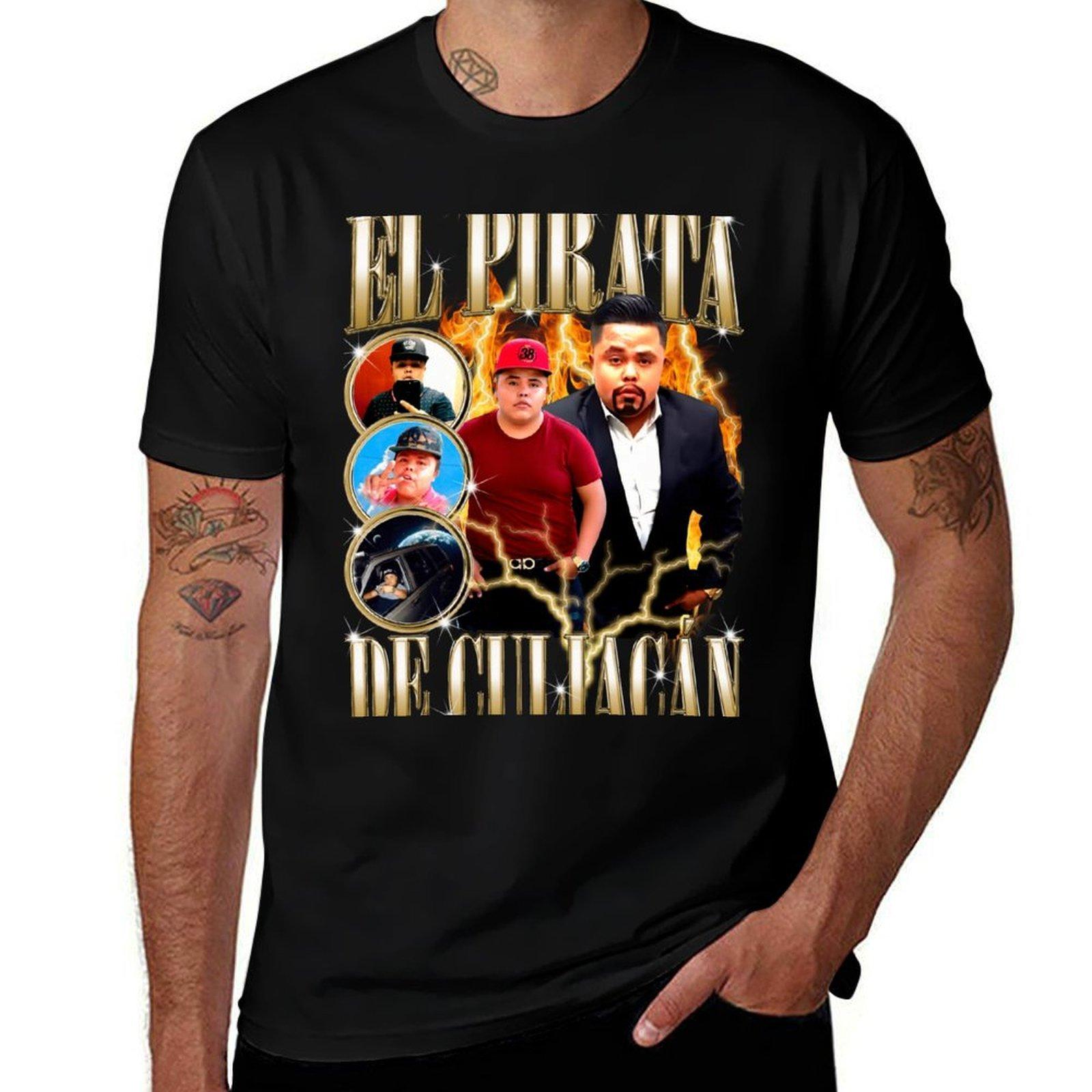 

The Pirate of Culiacan Vintage Retro Design TShirt summer top cotton graphic tees cheap stuff big and tall t shirts for men 4XL