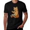 Russian Bear PelUnisexi Bowl TShirt Plus Size Summer Casual TShirt