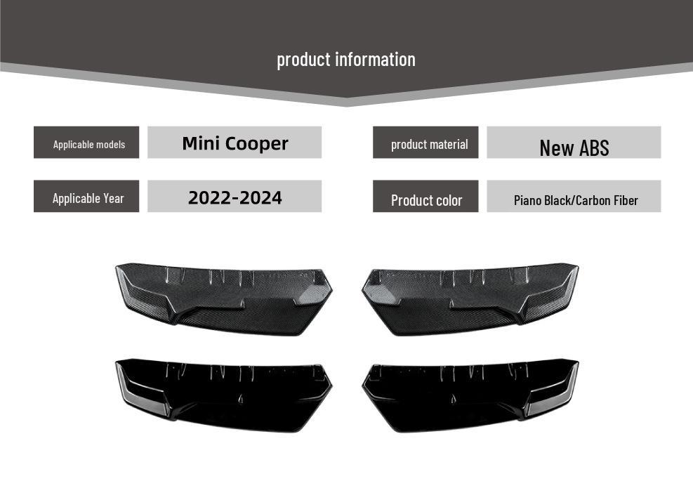 Mini Cooper F55/F56/F57 Rear Lip Diffuser Kit for Late Model Modifications
