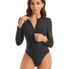 European and American One-piece Long-sleeved Sunscreen Surf Suit Sun Protection Women's Swimsuit Wetsuit Swimsuit