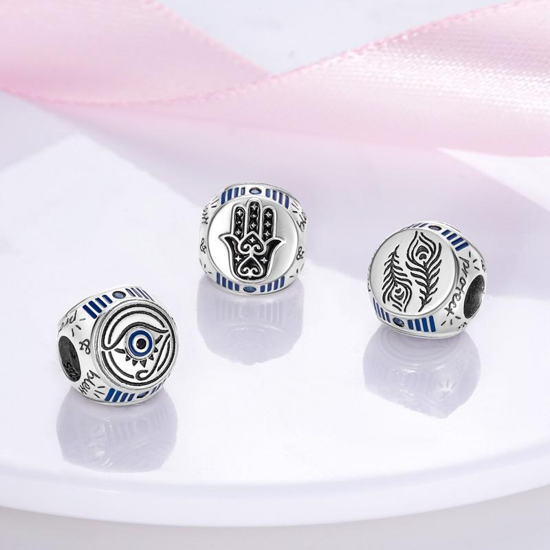 Copper America Christmas Charms Beads Heart Lover Pendants Fit Original Pandora Bracelet Diy Jewelry Gift Making