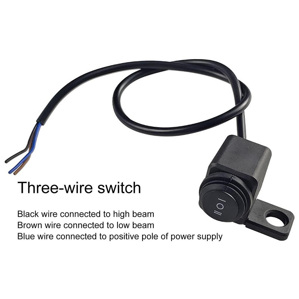 Motorcycle Electric Vehicle Headlight Switch Scooter Rearview Mirror Modification Switch External Spotlight Turn Signal