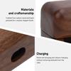 ASHATA Protective Cover for Bowers Wilkins Pi8, Walnut Wood Earphone Case Cover with Soft Microfiber Lining, Shock Absorbing Wireless Earphone Chargin