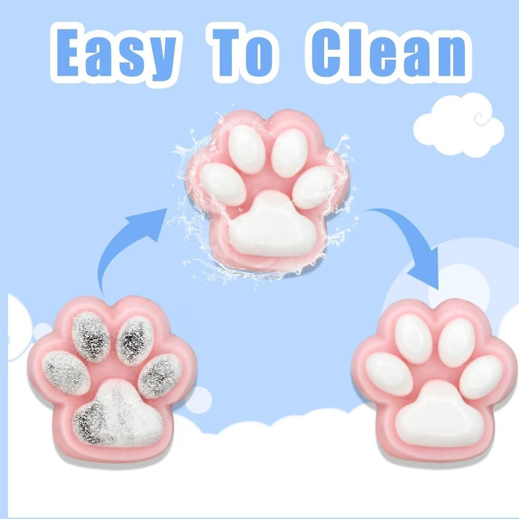 4pcs Taba Squishy Cat Paw Donut Squeeze Toys, Kawaii Mochi Sensory Toys, fufu Squishy for Cute Toys,Fidget Novelty Things,Suitable for Kids Teenage