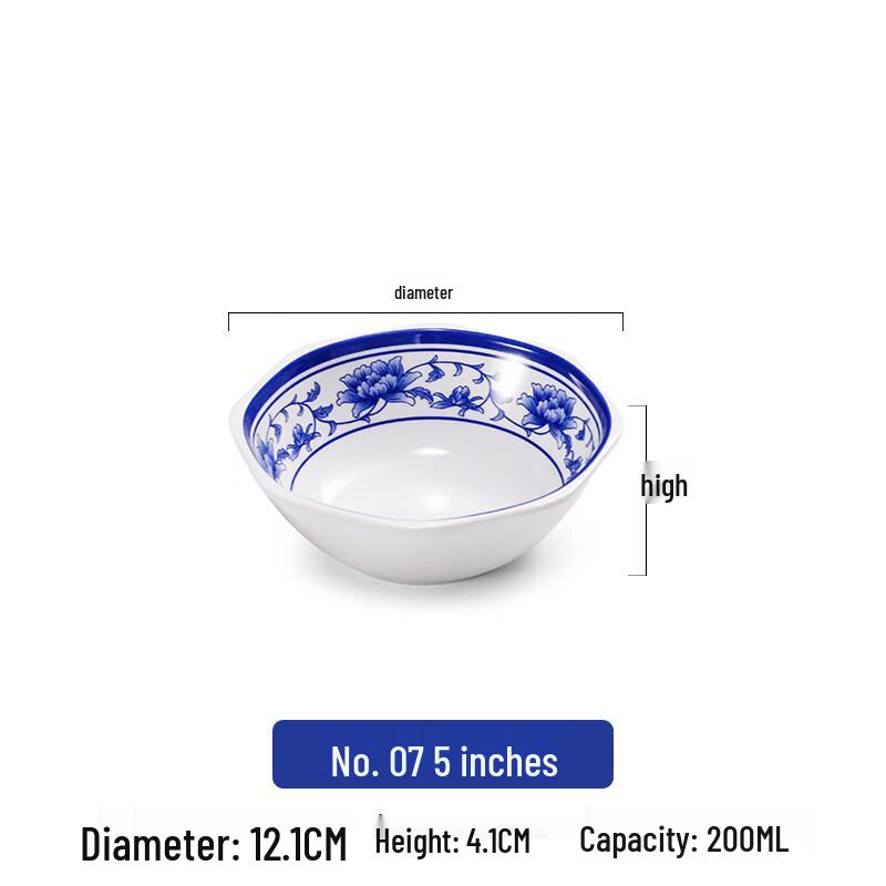 

Melamine Blue & White Porcelain Design Bowls
