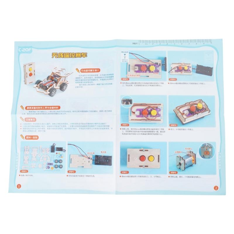 Professional DIY Remote Control Car Kit STEAM Educational Scientific Toys Kit No Soldering Simple Assembly for Teens