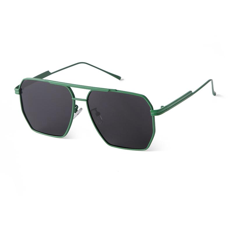 Retro Metal Oversized Square Polarized Sunglasses for Women Men Vintage Classic G15 Green Pilot Sun Glasses UV400 Shades SZ50