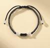 Agate green jade hand-woven bamboo bracelet female Internet celebrity with the same couple hand rope niche simple jewelry