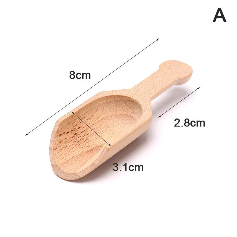 

Wooden Mini Tea Coffee Scoops Seasoning Candy Spices Bath Salt Spoons Milk Powder Scoops Household Spoons Wooden Teaspoon 1pc
