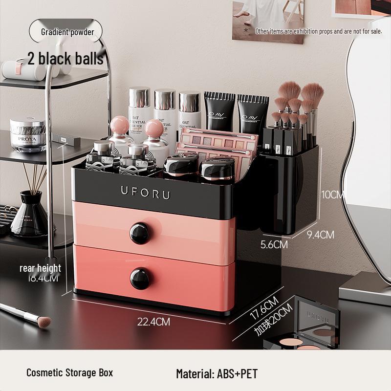 

Deluxe Cosmetic Storage Box with Lid: Dustproof, Moisture-proof, Drawer-style Makeup Organizer for Lipsticks
