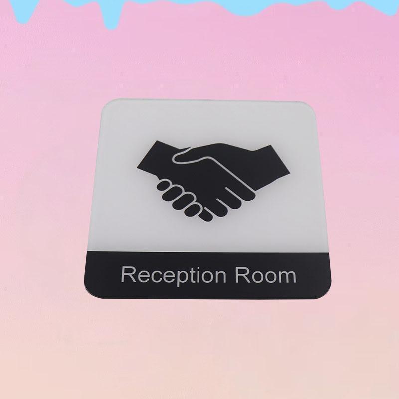 Acrylic Creative Signage Reception Room Sign Wall Label Sticker Warning Badge for Office Places Commercial Institutions Hotels Government Departments