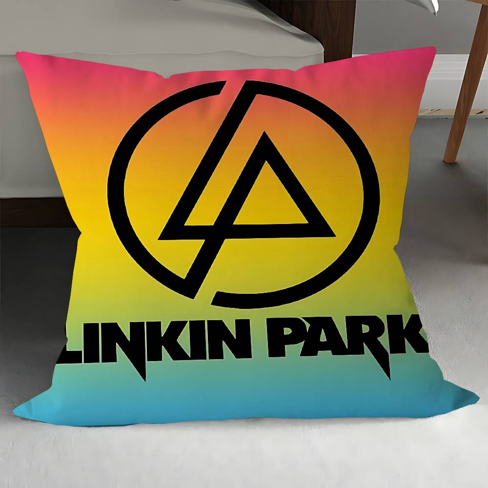 Band L-Linkin Cool P-Park LOGO Personlig Bild Text Hem Dekorativa Kuddfodral Hushållsgåvor 45x45cm