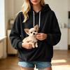 Women's Corduroy Hoodie Loose Fit Casual Long Sleeve Pullover Sweatshirt Top