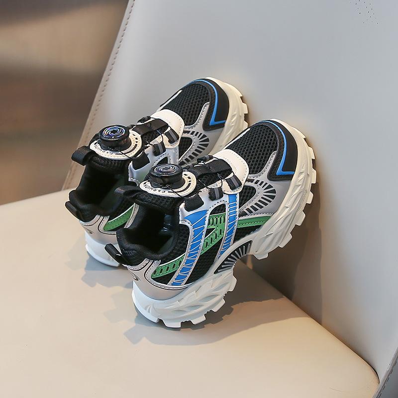 

Детские сетчатые кроссовки 2025 весна и осень новые мальчики дышащие кроссовки девочки модные повседневные папины кроссовки тренд 32-37 yards one hand shot 6 pairs чёрный