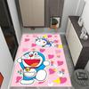 Doraemon Heart Adventure Themed Anti-Slip Rugs - Polyester Home Decor, Suitable for Bedrooms, Living Rooms, Doorways, Studios, and Decorations