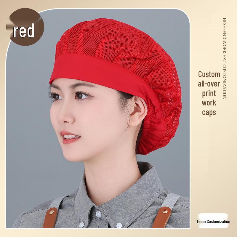 Women's Breathable Dustproof Kitchen Chef Hat - Sanitary Head Cover for Catering and Workshops