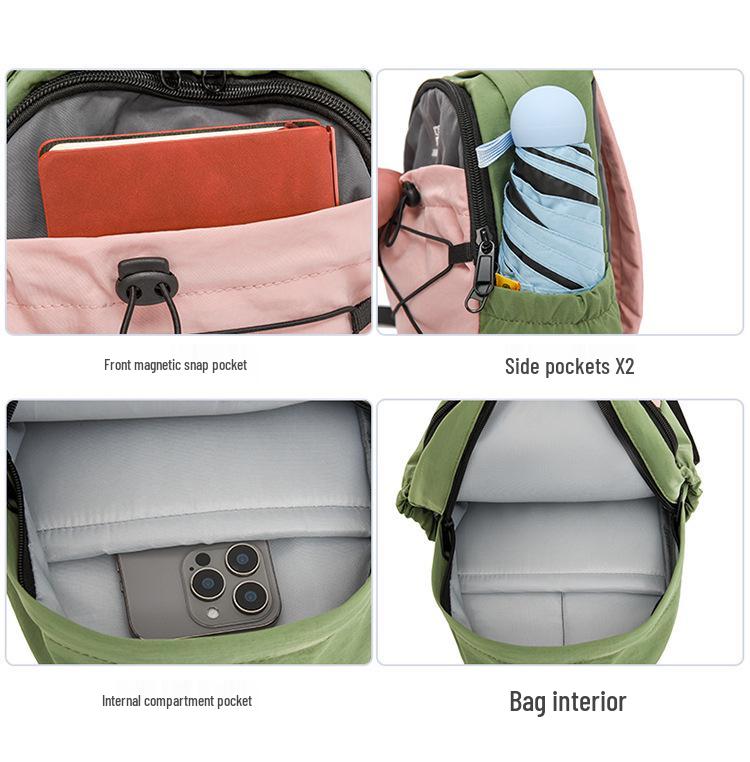 2025 Color-block Outdoor Backpack: Versatile, Lightweight Drawstring Bag for Commuting, School, Mountaineering