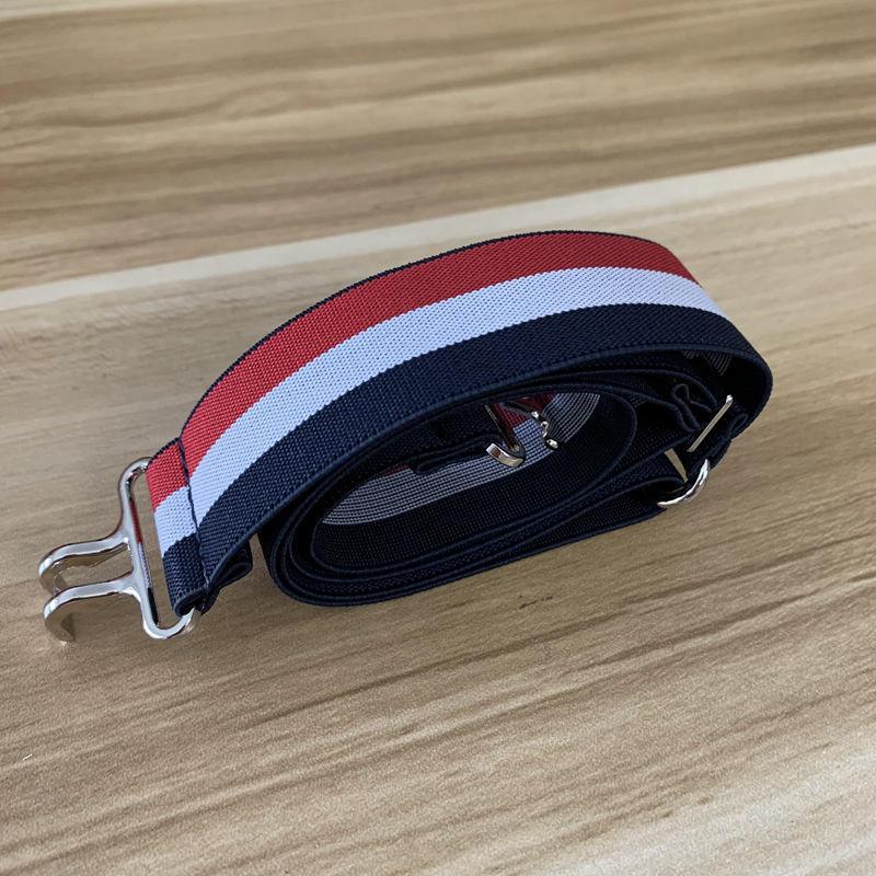 

Регулируемый стильный эластичный пояс для женщин с шикарным джинсовым дизайном брюк RedWhiteBlue Stripe