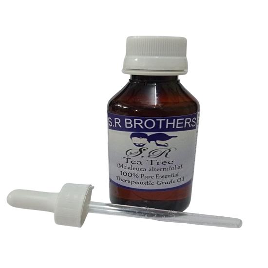 

S.R Brothers Tea Tree (Melaleuca Alternifolia) Pure & Natural Therapeutic Grade Essential Oil Plastic with Dropper 10 ml