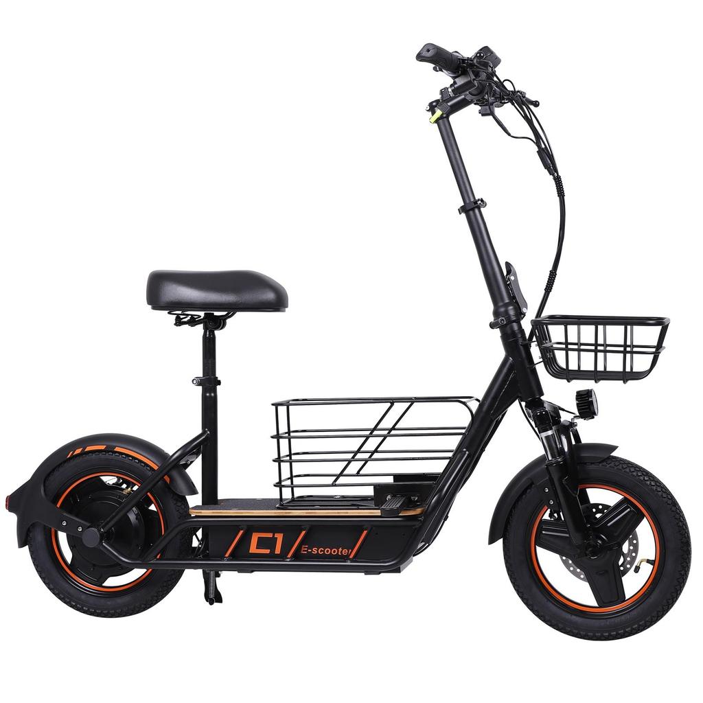 FreeBoy H14 Folding Electric Scooter, 36V 10Ah Battery, Detachable Basket