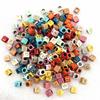 100pcs 7x4mm 6x6mm Mixed Alphabet Letter Beads Charms Beads for Making Jewelry Diy Handmade Bracelets Accessories
